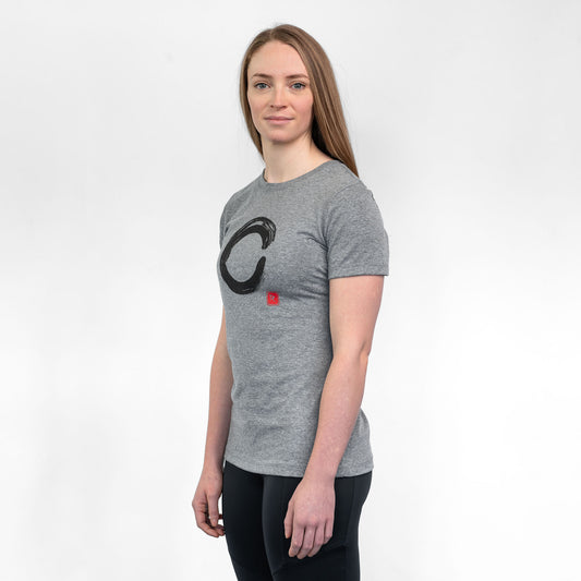 T-shirt Femme "Enso" Gris clair